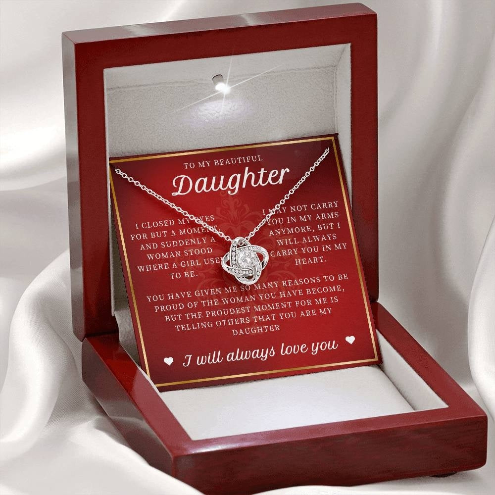 Proud Daughter: Necklace Gift Set for Daughter