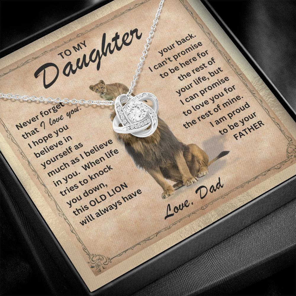 Guardian's Roar: Necklace Gift Set for Daughter