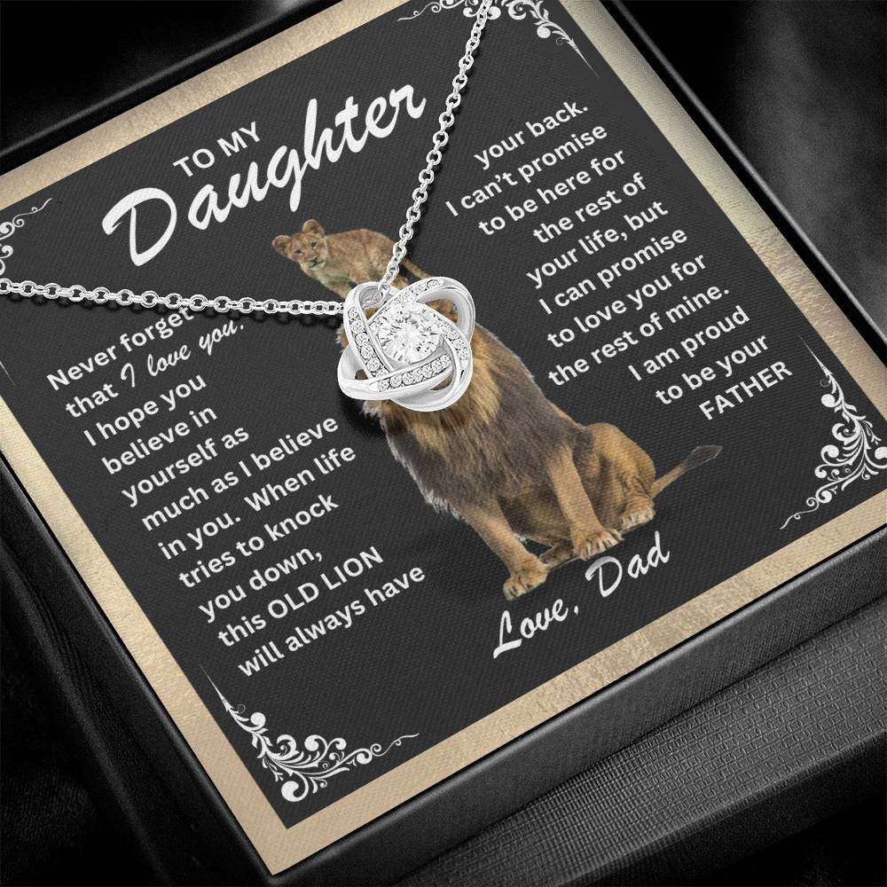 Old Lion's Wisdom: Necklace Gift Set for Daughter