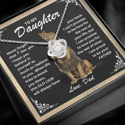 Old Lion's Wisdom: Necklace Gift Set for Daughter