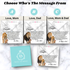 Lion's Pride: Necklace Gift Set for Daughter