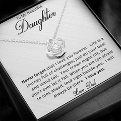 Crown of Courage Necklace Gift Set for Daughter