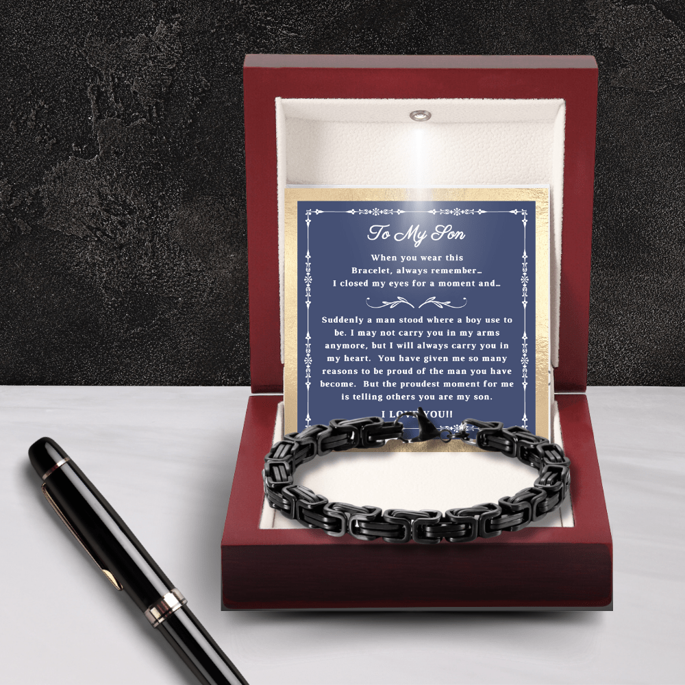 "To My Son" Bracelet: A Parent's Pride and Love