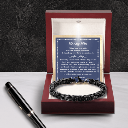 "To My Son" Bracelet: A Parent's Pride and Love