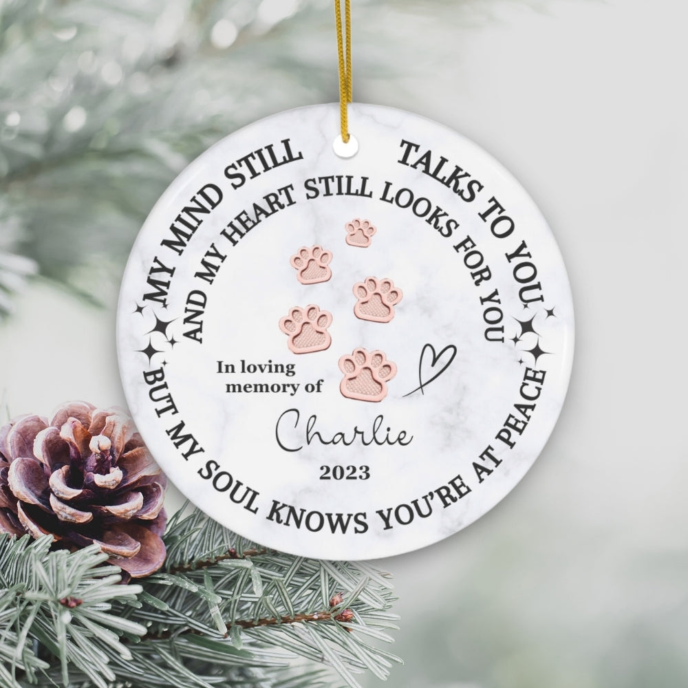 Paws in Peace: Personalized Pet Memorial Ornament