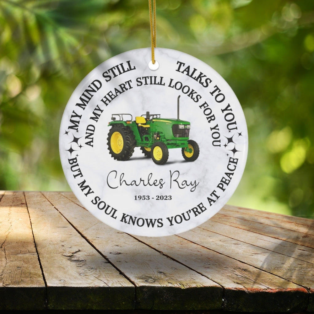 Fields of Memory: Personalized Memorial Ornament