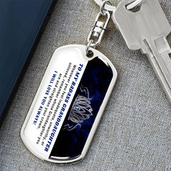 Courage and Strength: Personalized Keychain for Badass Granddaughter