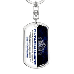 Courage and Strength: Personalized Keychain for Badass Daughter