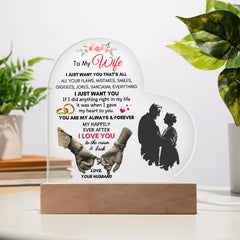 To My Wife, My Always & Forever LED Acrylic Plaque