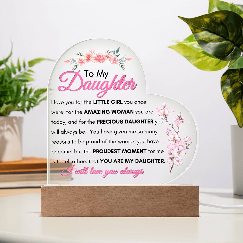 Everlasting Love Daughter LED Acrylic Plaque