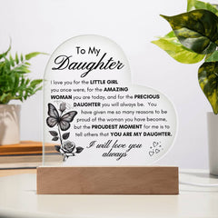 My Precious Daughter LED Acrylic Plaque