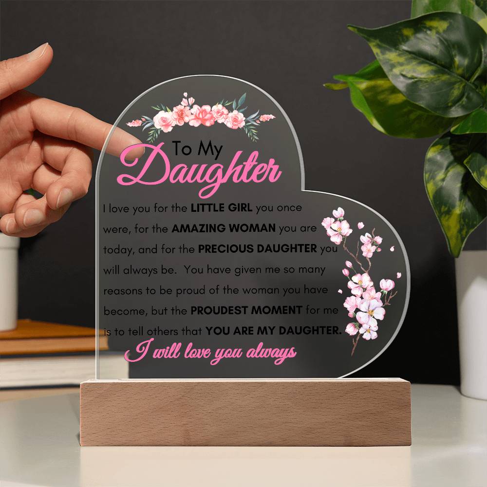 Everlasting Love Daughter LED Acrylic Plaque