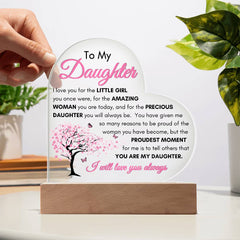 Cherry Blossom Daughter LED Acrylic Plaque