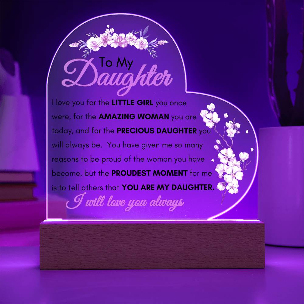 Everlasting Love Daughter LED Acrylic Plaque