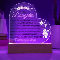 Everlasting Love Daughter LED Acrylic Plaque