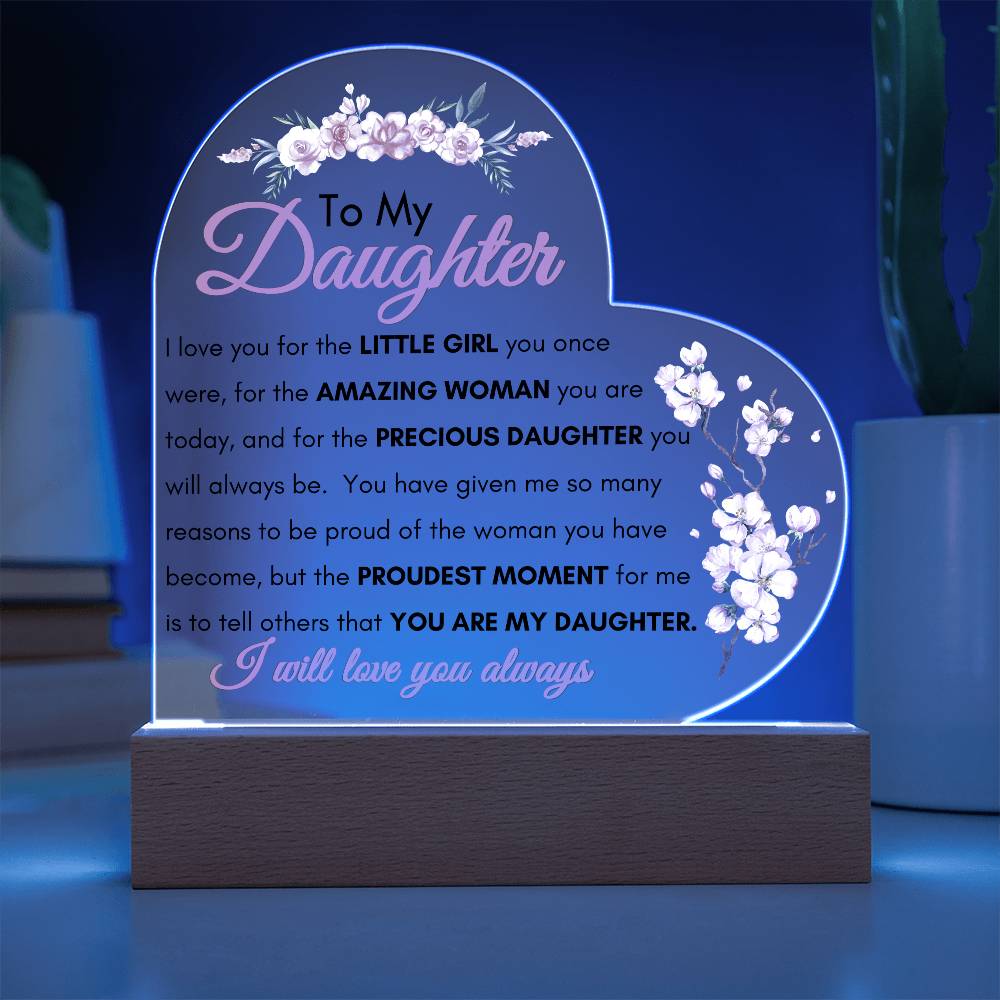 Everlasting Love Daughter LED Acrylic Plaque