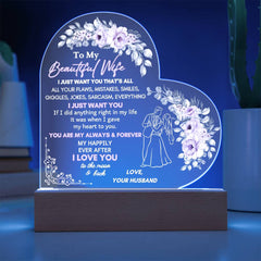 Forever Love LED Acrylic Plaque for Wife