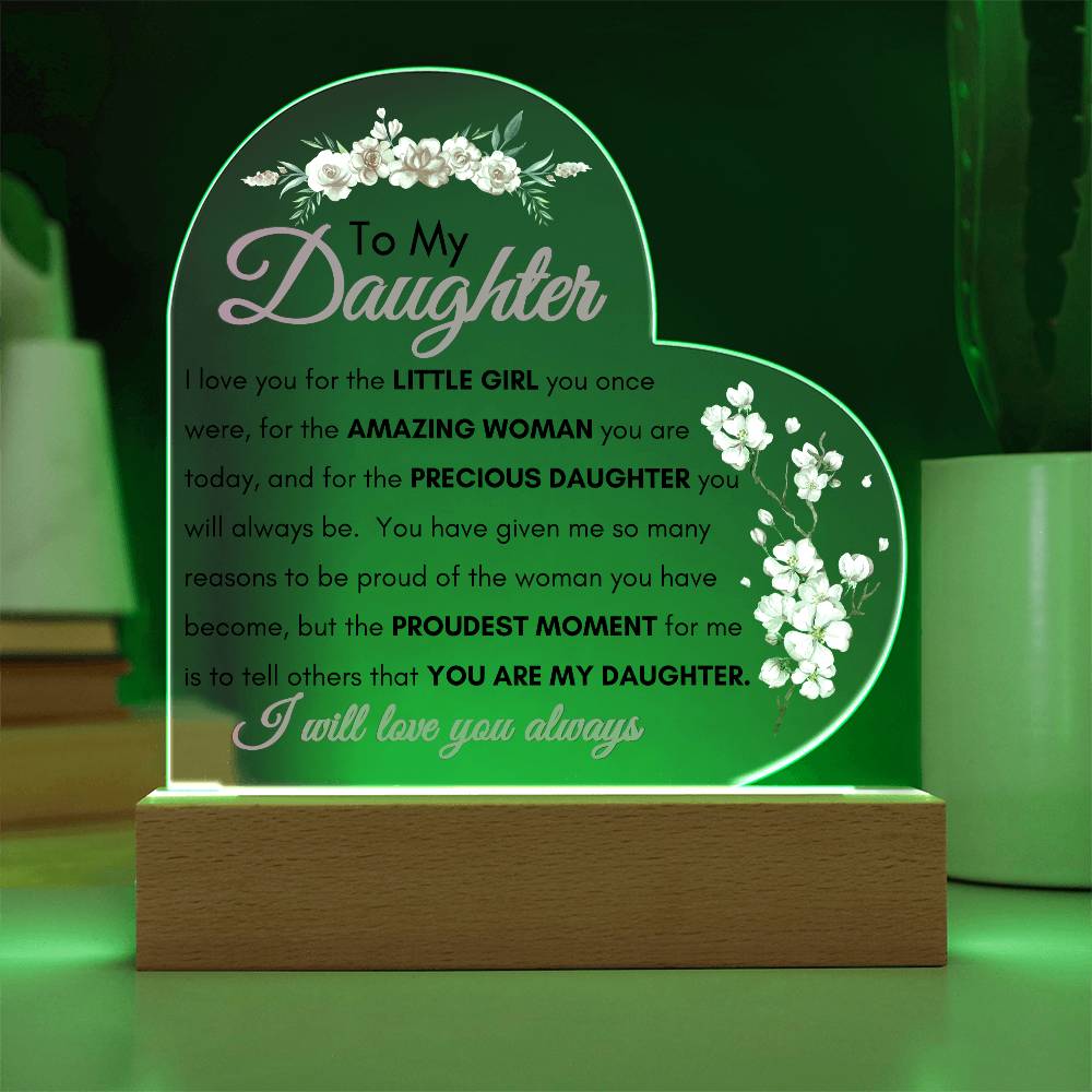 Everlasting Love Daughter LED Acrylic Plaque