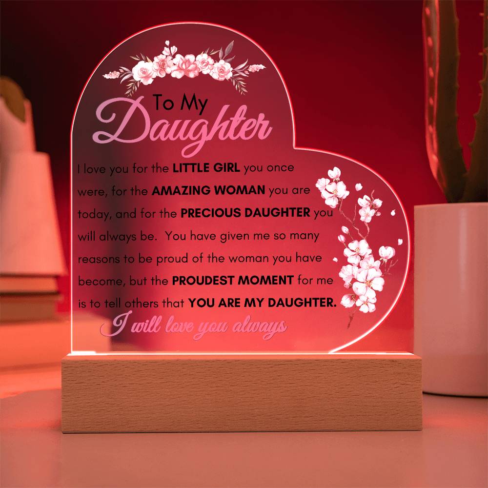 Everlasting Love Daughter LED Acrylic Plaque