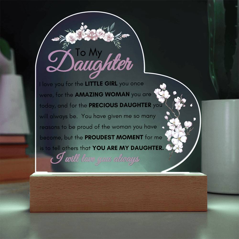 Everlasting Love Daughter LED Acrylic Plaque