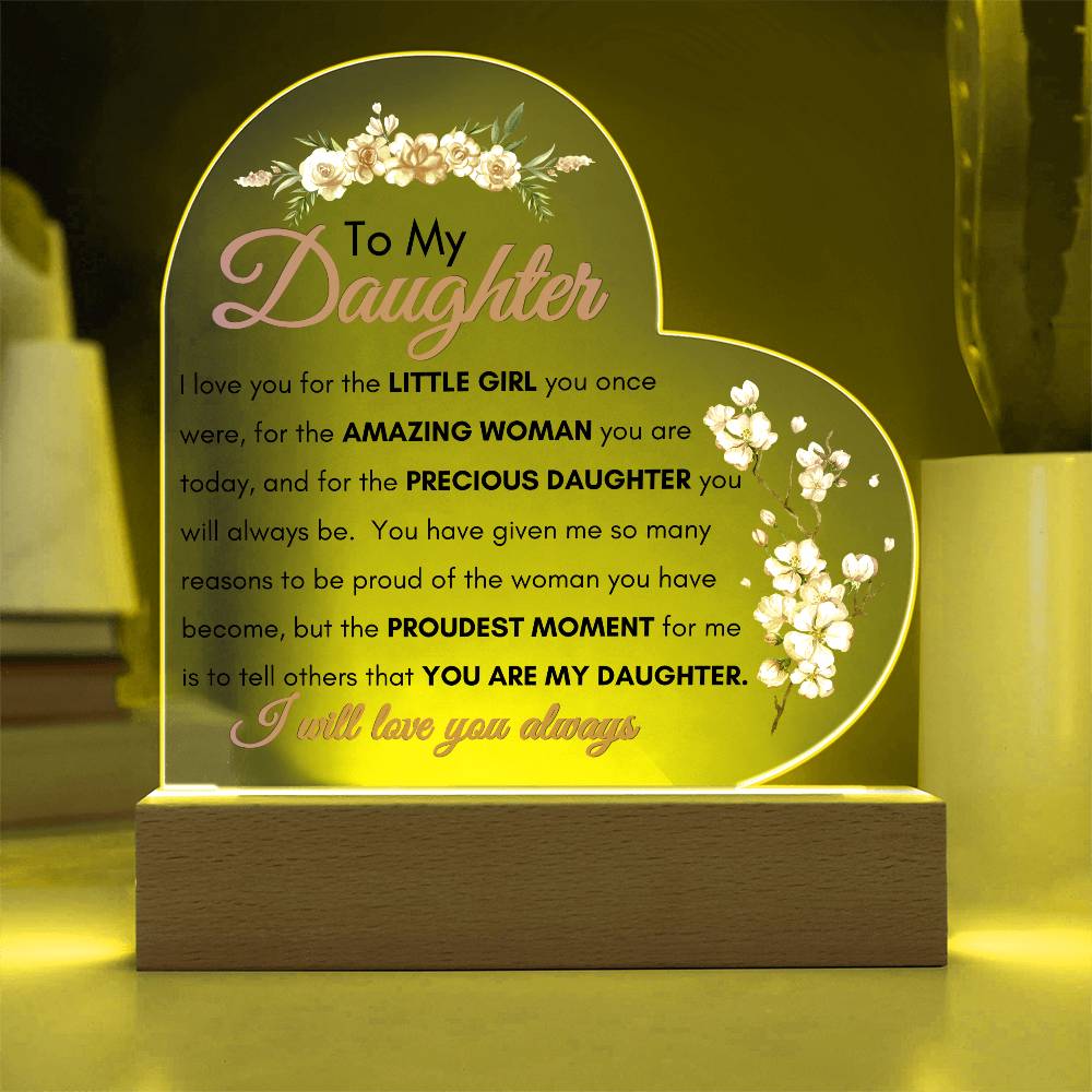 Everlasting Love Daughter LED Acrylic Plaque