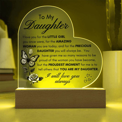 My Precious Daughter LED Acrylic Plaque