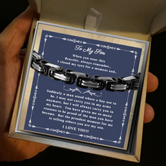 "To My Son" Bracelet: A Parent's Pride and Love